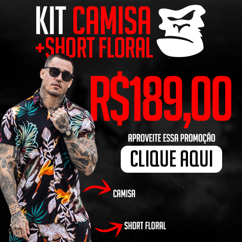camisa e shorts floral