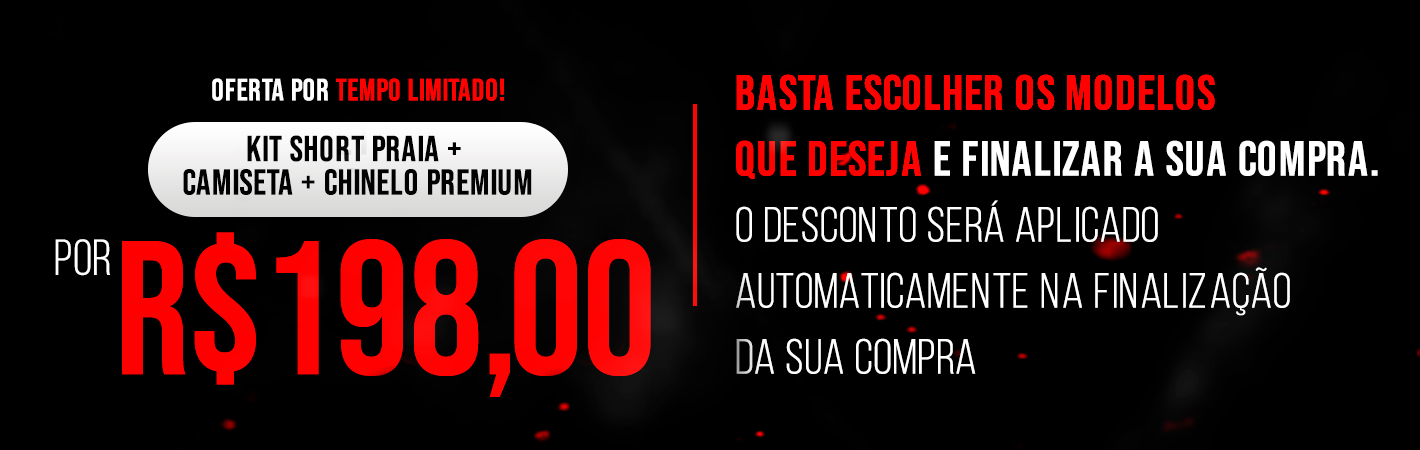 Banner Categoria - Kit Short + Camiseta + Chinelo