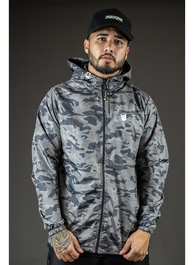 Blusa Corta Corta Vento Sujeira Jaqueta Corta Vento Camuflada Grey