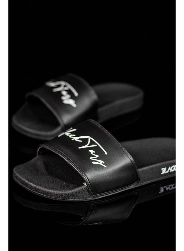 chinelo slide italic black targ 4
