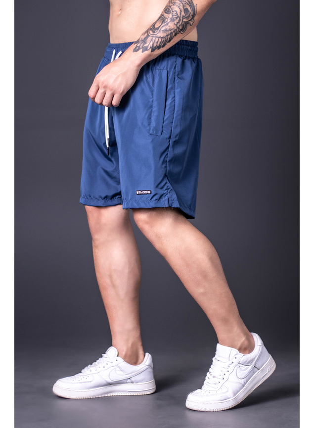 shorts azul lado