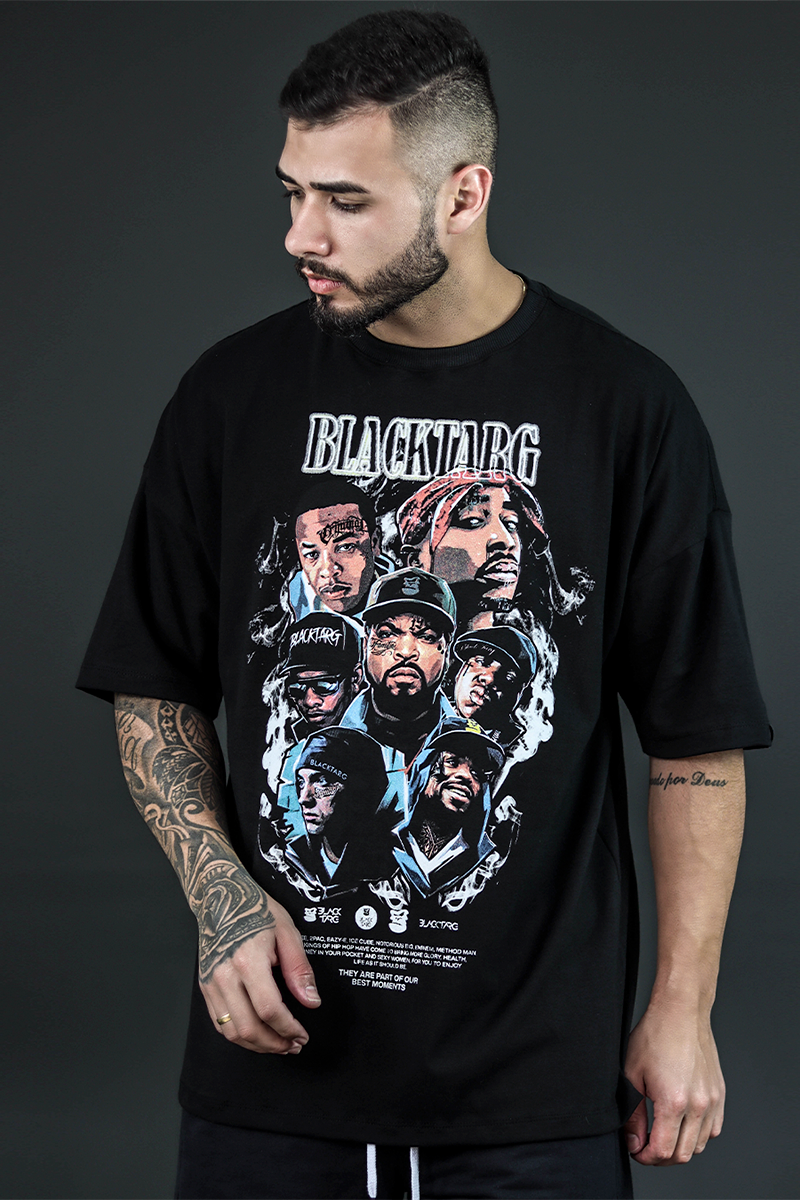 Camiseta Oversized Black Targ Rapper's Camiseta Oversized Black Targ Rapper's
