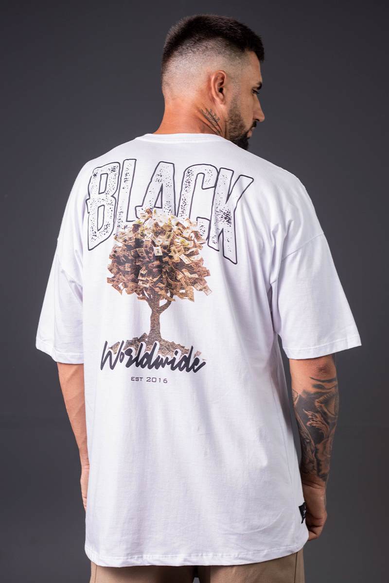 Camiseta Oversized White Tree