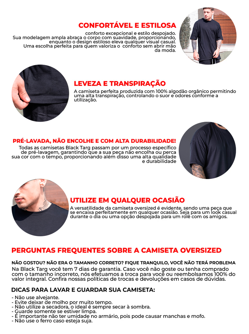 Camiseta Oversized Black Pleasure