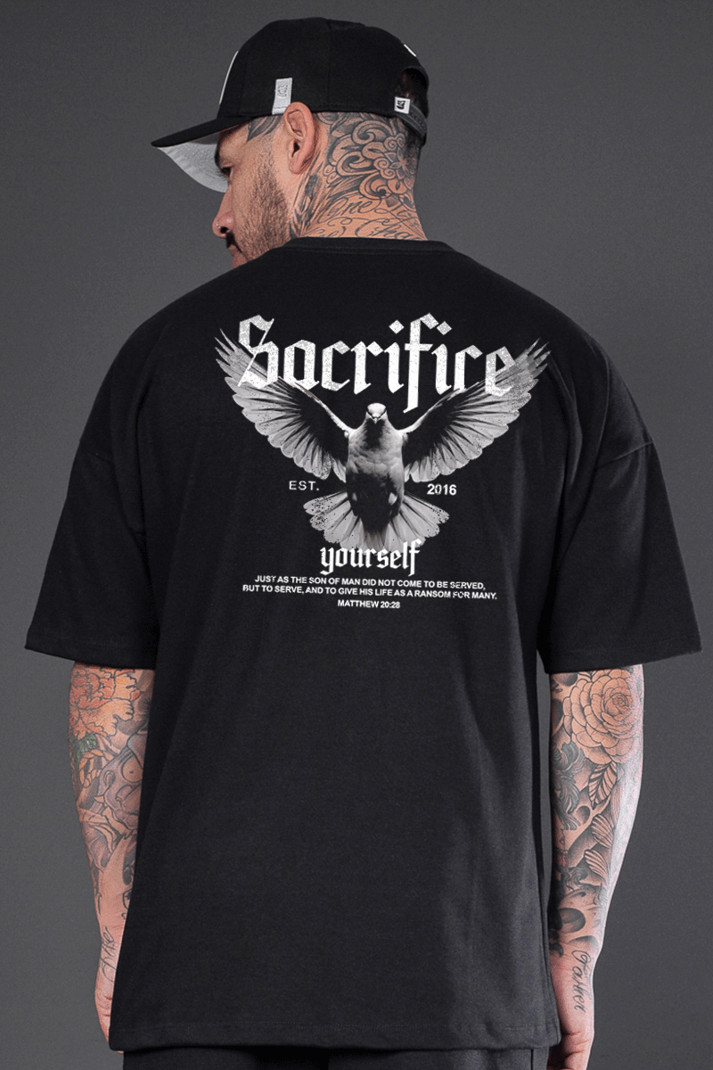 Camiseta Oversized Black Thanks Jesus