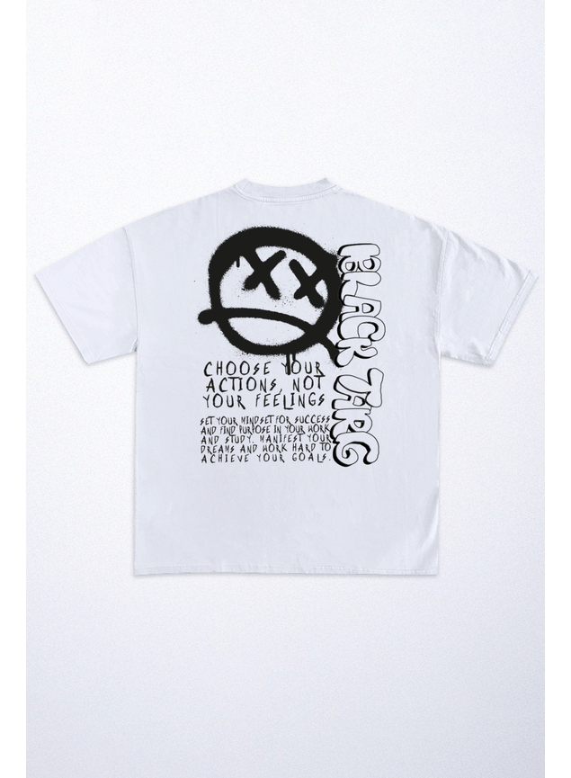 camiseta oversized white action