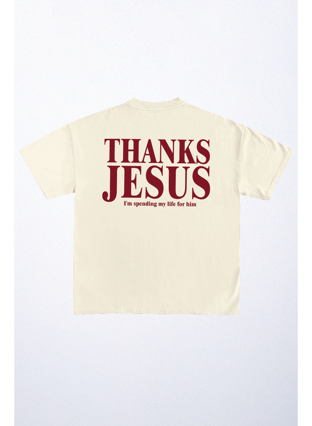 camiseta oversized thanks jesus