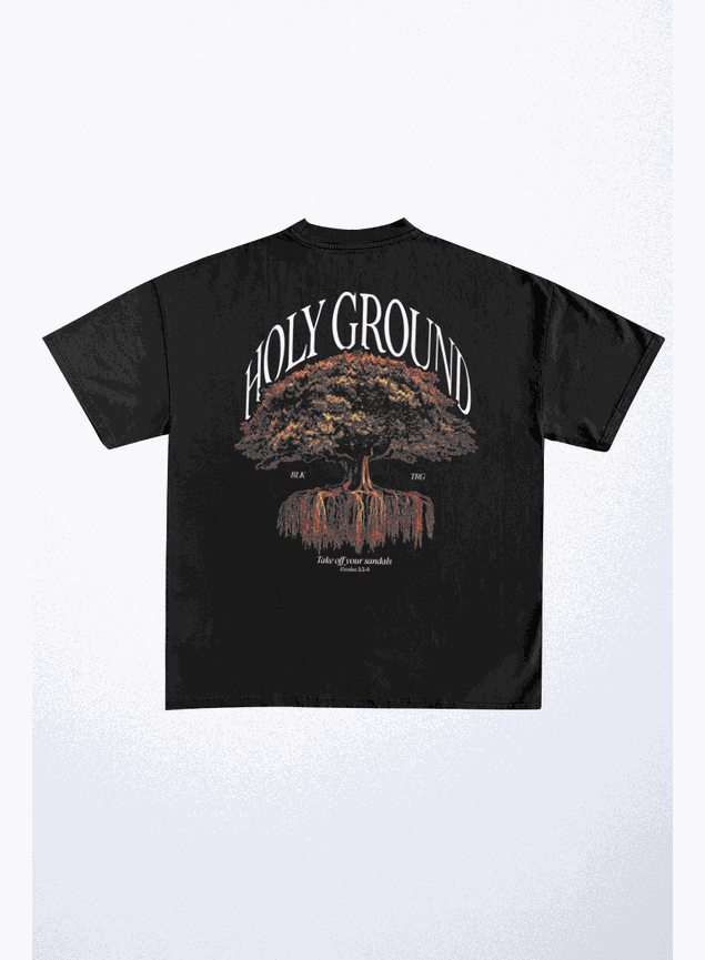 camiseta oversized holy ground