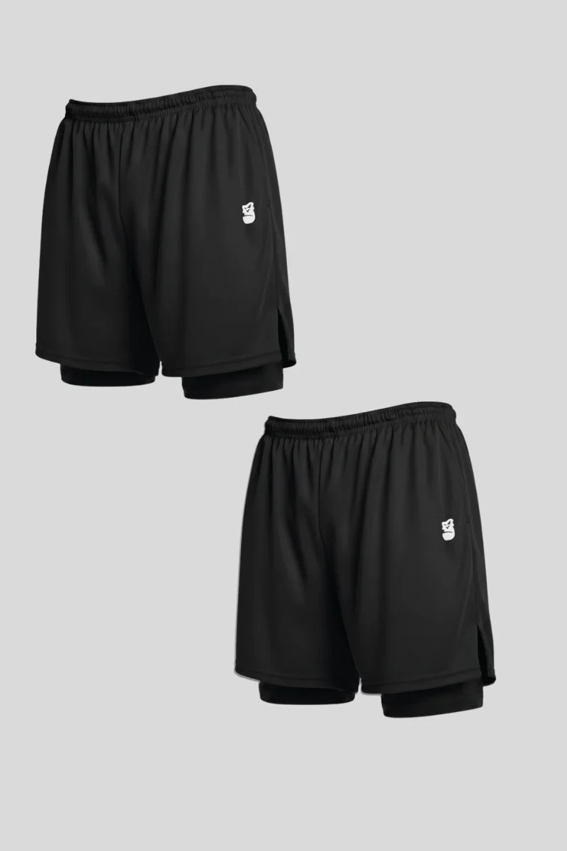 Kit 2 Shorts Compressão Preto